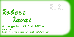 robert kavai business card